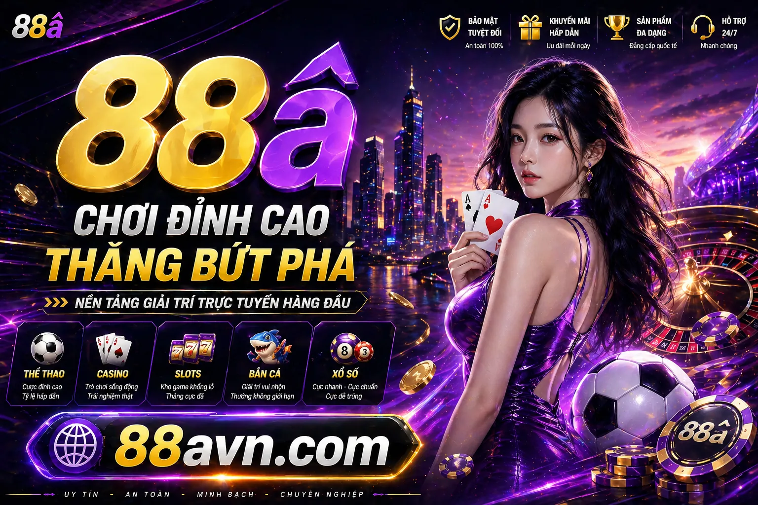 Hình ảnh quảng cáo các ưu đãi lớn tại 88uu casino năm 2026